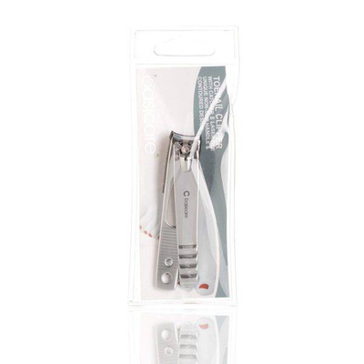 Basicare contoured blades toenail clipper, with laser file & catcher 1030, , medium