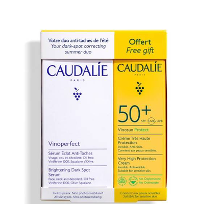 Caudalie vinoperfect suncare set 2024, serum