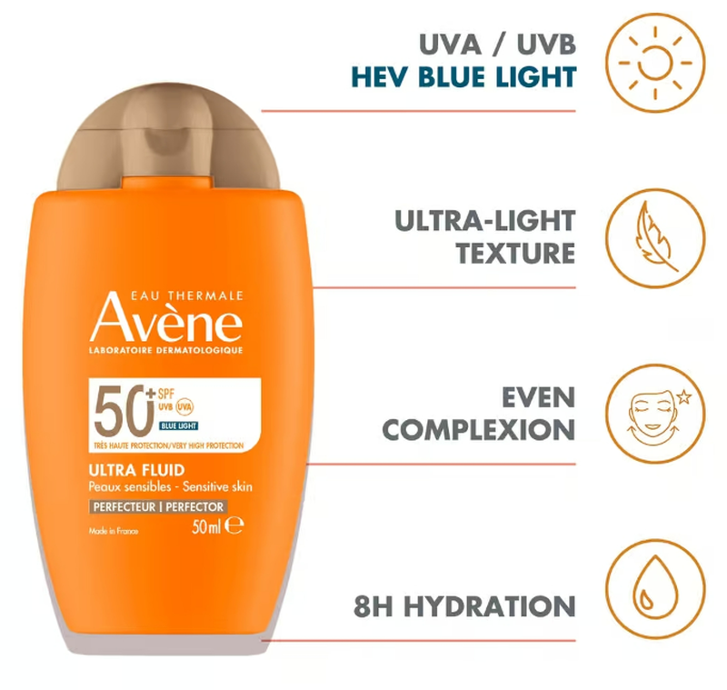 Product image: Avene ultra fluid perfector SPF50+ tinted αντηλιακή κρέμα προσώπου με χρώμα 50ml-null
