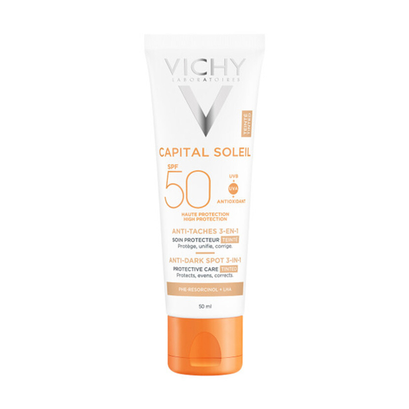 Vichy capital soleil anti-dark spot 3in1 tinted face cream SPF 50+ 50 ml-null
