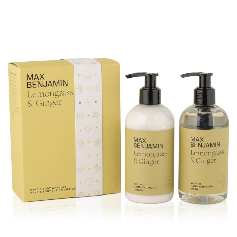 Max benjamin | set | lemongrass & ginger | hand and body wash & lotion, , medium-null