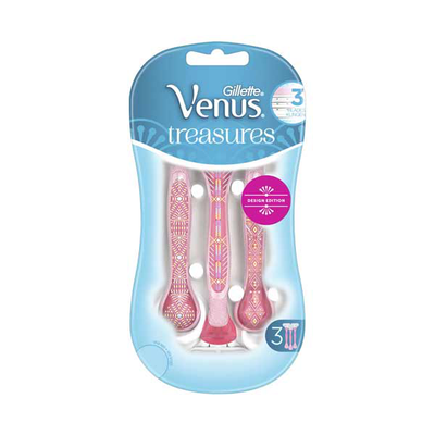 Gillette venus treasures design edition ξυραφάκια με 3 λεπίδες 3 τμχ, , medium