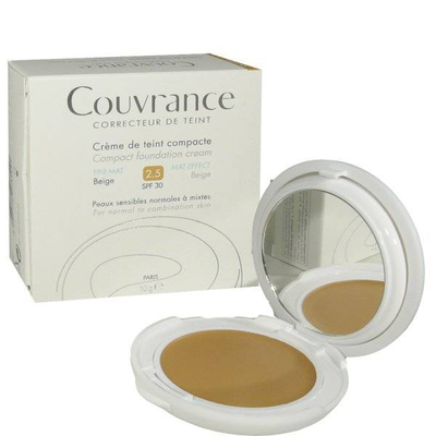 Avene couvrance compact foundation cream fini mat beige 2.5, for normal to combination skin SPF30 10g, , medium