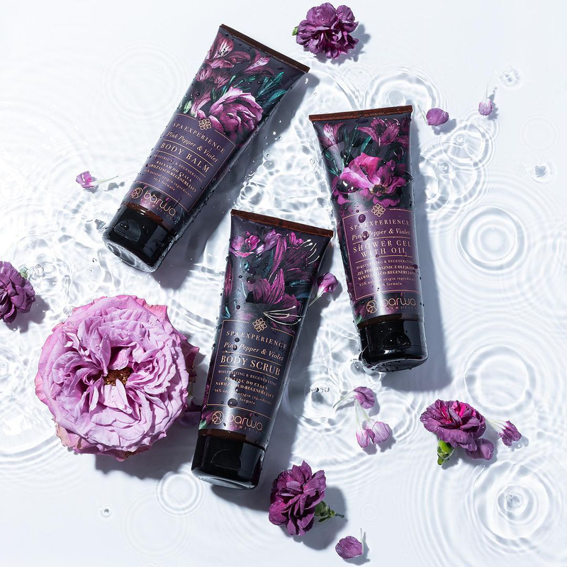 Spa experience pink pepper & violet body balm, , medium-null