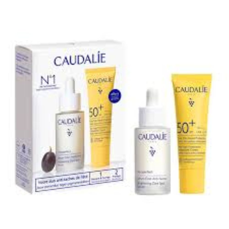Caudalie set vinoperfect brightening dark spor serum + free suncream SPF50+, , medium-null