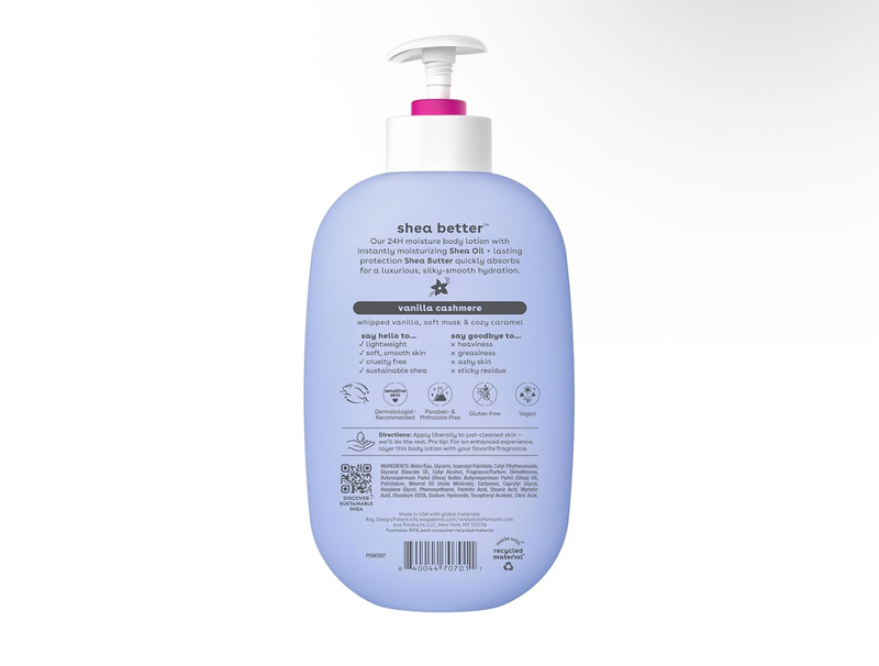 Eos shea better body lotion vanilla cashmere, 24-hour moisture skin care,, , medium-null