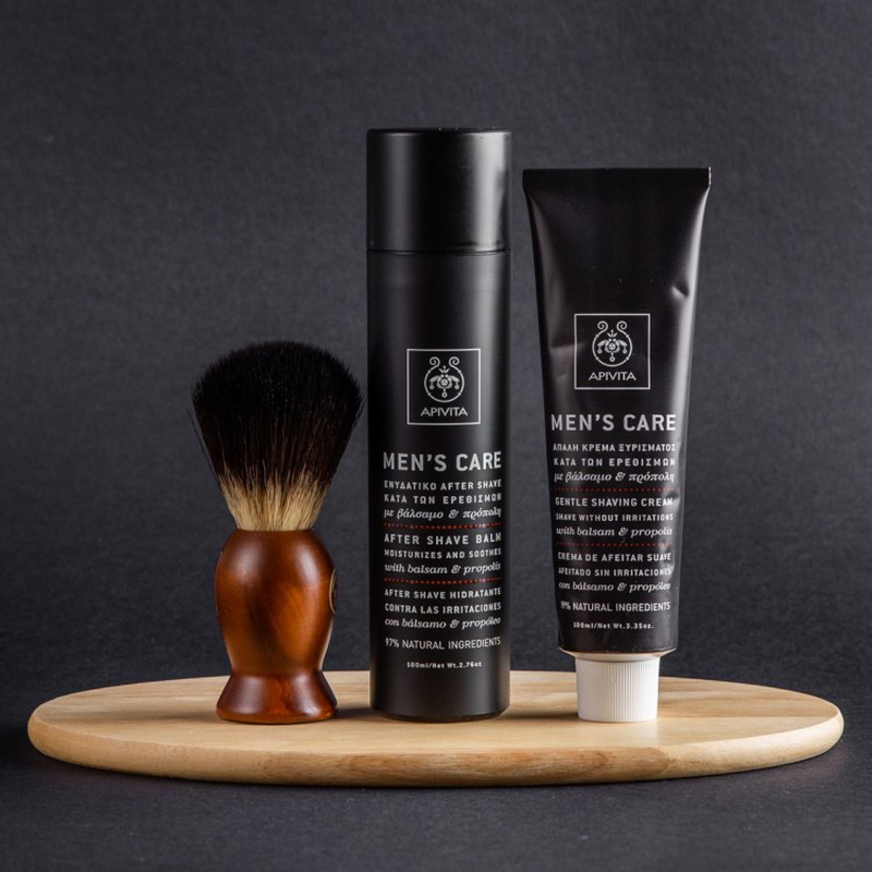 Apivita men's care Gentle shaving cream with balsam & propolis x 100ml image number null