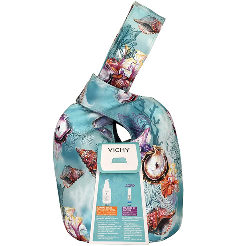 Vichy capital soleil set με uv-age daily αντηλιακή κρέμα προσώπου κατά της φωτογήρανσης SPF50+ 40 ml & δώρο mineral 89 10 ml, , medium-null