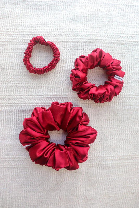 Rose ruche xxs scrunchie, , medium-null