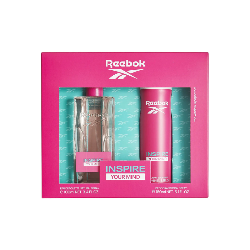 Reebok inspire your mind for her eau de toilette 100ml + deodorant 150ml gift set-null