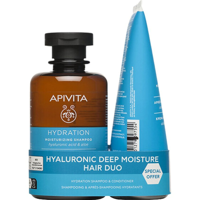 Apivita hyaluronic deep moisture hair duo ( shampoo 250ml + conditioner 150ml)
