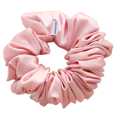Cherry blossom bloom satin scrunchie, , medium