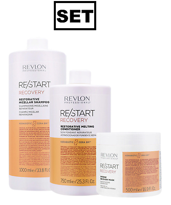 Revlon restart recovery restorative shampoo & conditioner 1l + recovery mask