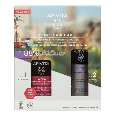 Apivita tonic hair lotion women's set (shampoo & hair lotion)