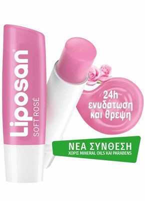 Liposan | &epsilon;&nu;&upsilon;&delta;&alpha;&tau;&iota;&kappa;ό balm &chi;&epsilon;&iota;&lambda;&iota;ώ&nu; | soft rose | 4,8gr, , medium