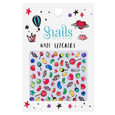 Snails nail stickers candy blast, , medium