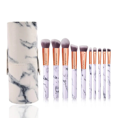 Σετ πινέλα μακιγιάζ 10 τεμαχίων με θήκη πολυτελείας, , medium