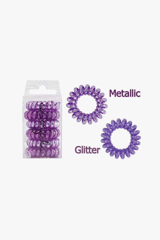 Purple hair ties x6, , medium image number null