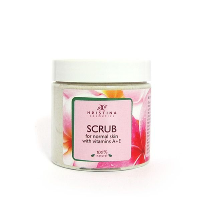 Scrub for normal skin with vitamins a and e, 200 ml, hristina, , medium