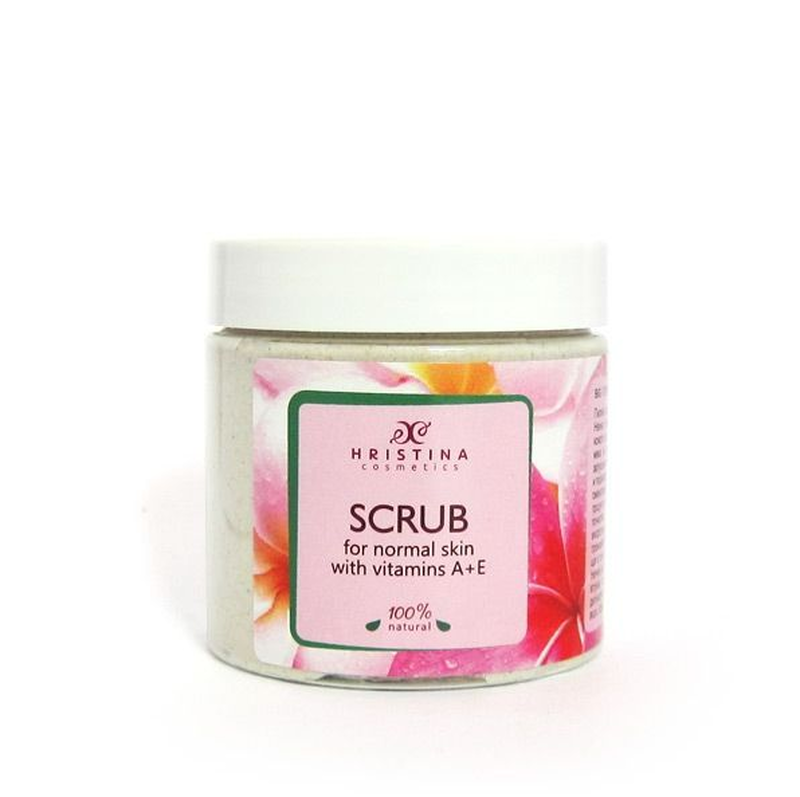 Scrub for normal skin with vitamins a and e, 200 ml, hristina, , medium-null