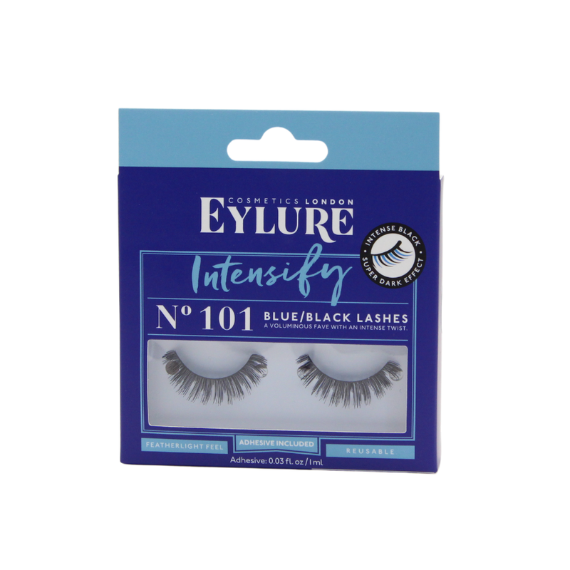Product image: Eylure intensify blue/black lashes 1 pair no.101 with adhesive 1ml-null