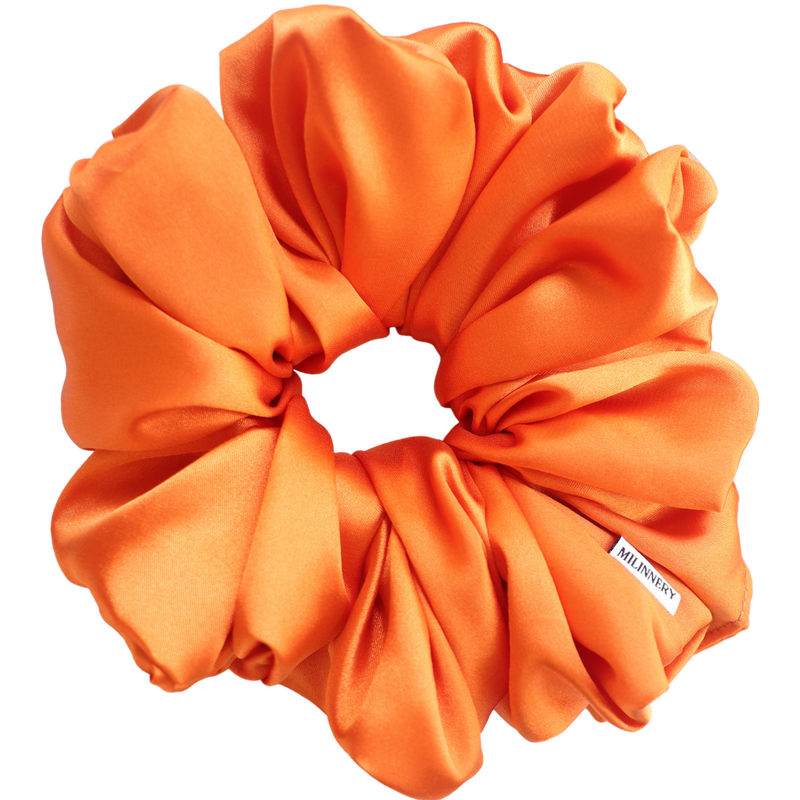 Pumpkin satin scrunchie-null