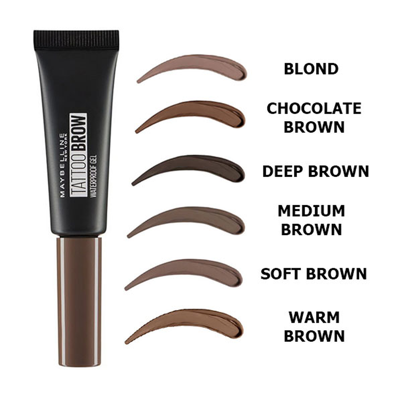 Maybelline tattoo brow waterproof gel 5ml warm brown-null