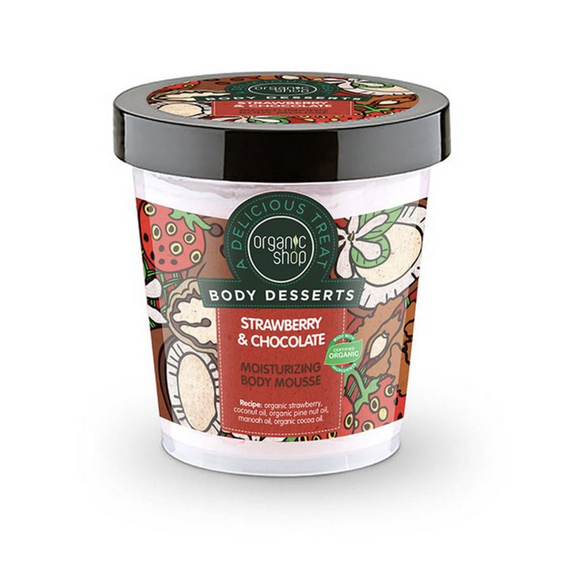 Body mousse strawberry and chocolate moisturizing, , medium-null
