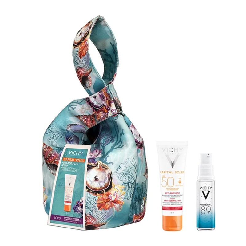 Vichy capital soleil set &mu;&epsilon; anti-&alpha;geing 3 &sigma;&epsilon; 1 &alpha;&nu;&tau;&eta;&lambda;&iota;&alpha;&kappa;ή, &alpha;&nu;&tau;&iota;&gamma;&eta;&rho;&alpha;&nu;&tau;&iota;&kappa;ή &kappa;&rho;έ&mu;&alpha; &pi;&rho;&omicron;&sigma;ώ&pi;&omicron;&upsilon; SPF50+ 50 ml &kappa;&alpha;&iota; &delta;ώ&rho;&omicron; mineral 89 10 ml, , medium-null