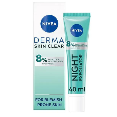 Nivea derma skin clear night exfoliator 40ml, , medium