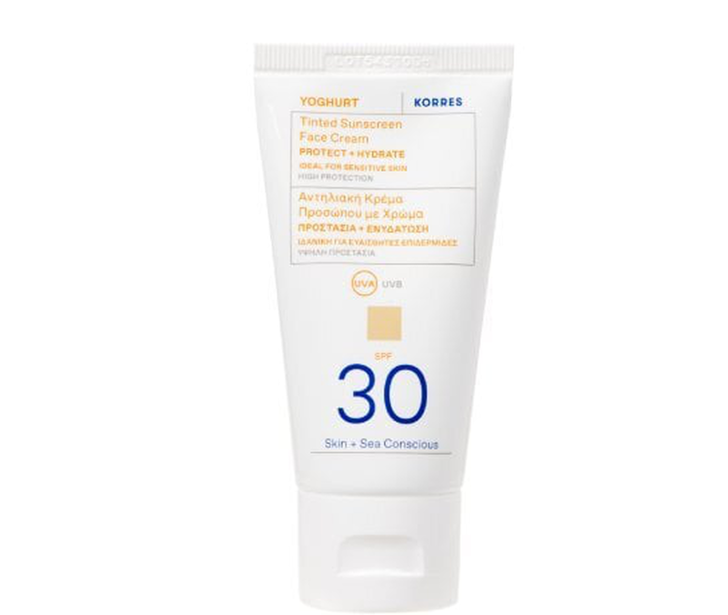 Korres yoghurt face sunscreen tinted SPF30 50ml image number null