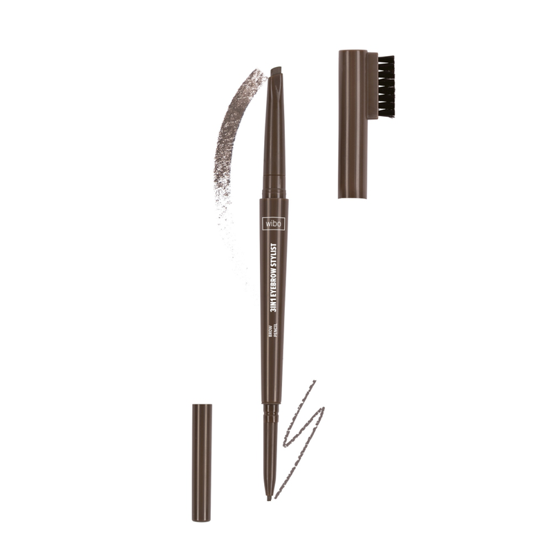 Wibo 3in1 eyebrow stylistbrow pencil 1 soft brown, , medium-null