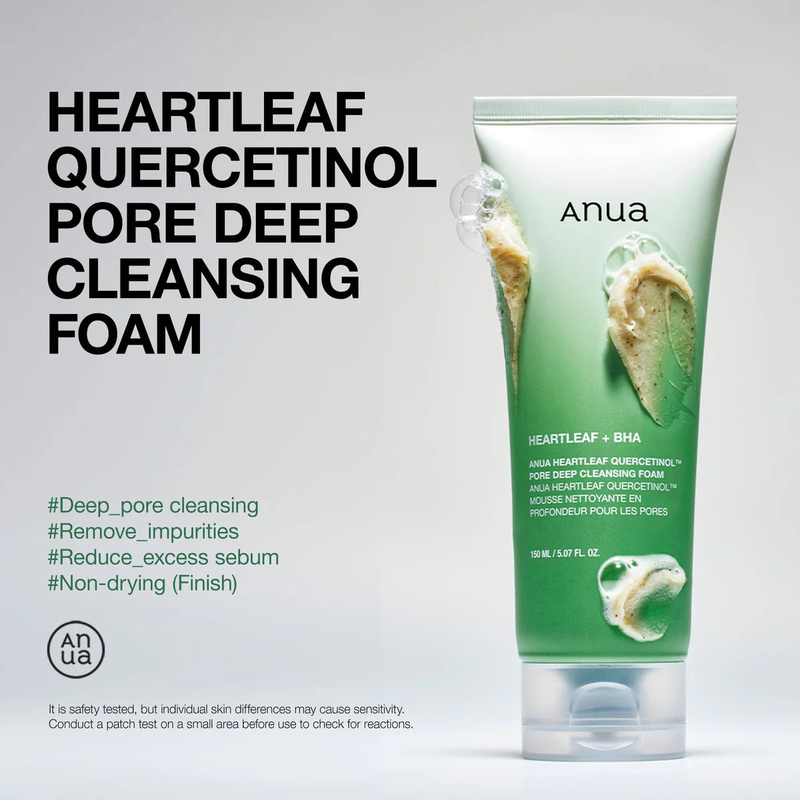 Anua heartleaf quercetinol pore deep cleansing foam 150ml, , medium-null