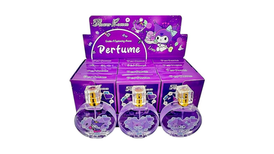 Kuromi perfume – flower rococo round bottle, cute kawaii fragrance, , medium