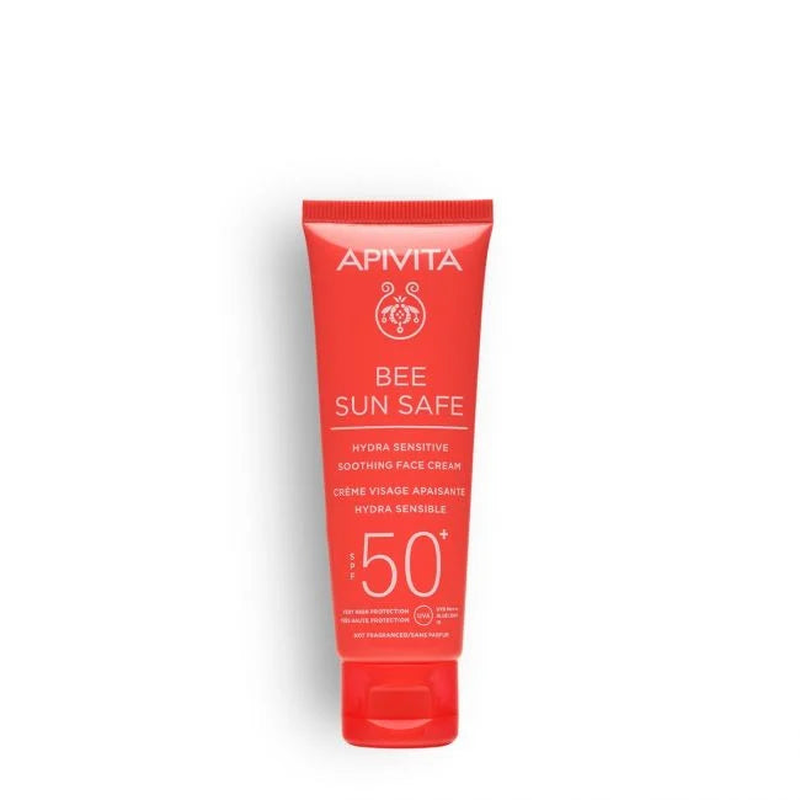 Apivita bee sun safe hydra sensitive face cream SPF50+, gift set-null