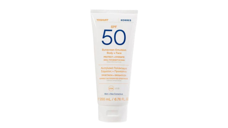 Korres yogurt sunscreen body + face emulsion SPF50 200ml, , medium image number null