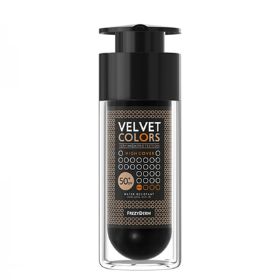 Frezyderm velvet colors high cover foundation &mu;&alpha;&tau; &phi;&iota;&nu;ί&rho;&iota;&sigma;&mu;&alpha; & &upsilon;&psi;&eta;&lambda;ή &alpha;&nu;&tau;&eta;&lambda;&iota;&alpha;&kappa;ή &pi;&rho;&omicron;&sigma;&tau;&alpha;&sigma;ί&alpha; SPF50+ 30ml, , medium