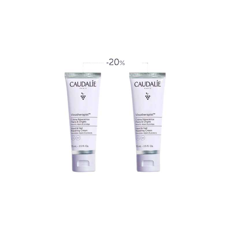 Caudalie vinotherapist hand & nail repairing cream duo &ndash; 2 x 75ml, , medium-null