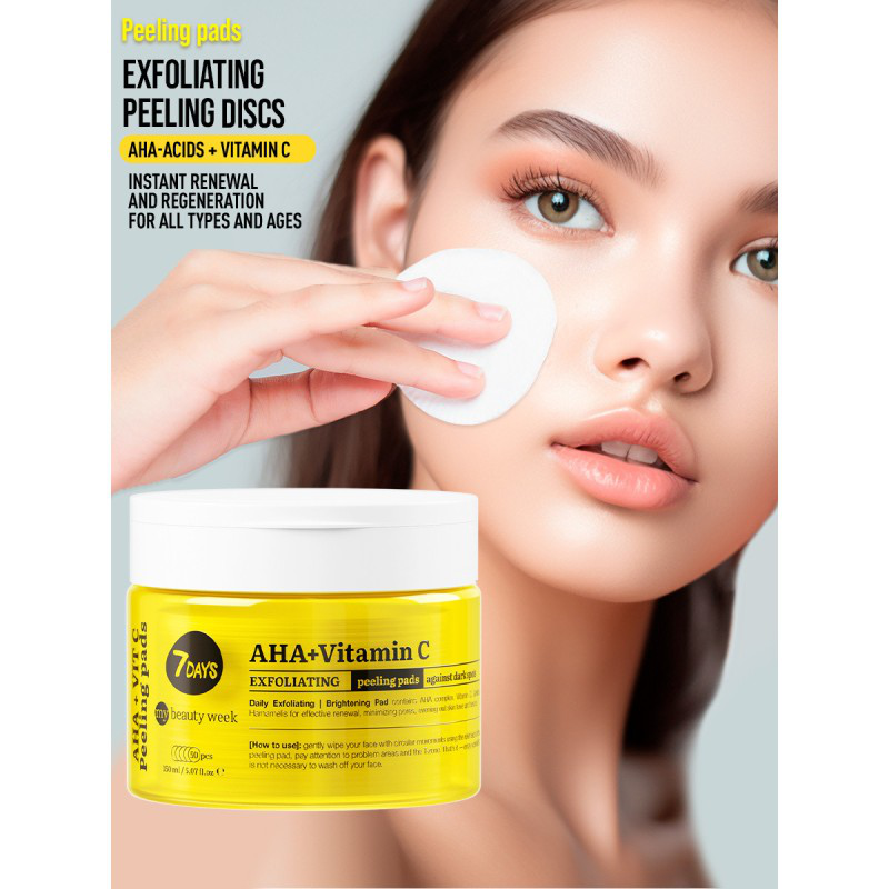Product image: Exfoliating peeling pads aha+vitamin c - 50pcs-null