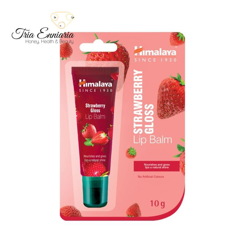 &Beta;ά&lambda;&sigma;&alpha;&mu;&omicron; &gamma;&iota;&alpha; &tau;&alpha; &chi;&epsilon;ί&lambda;&eta; strawbewrry gloss, 10 g, himalaya-null