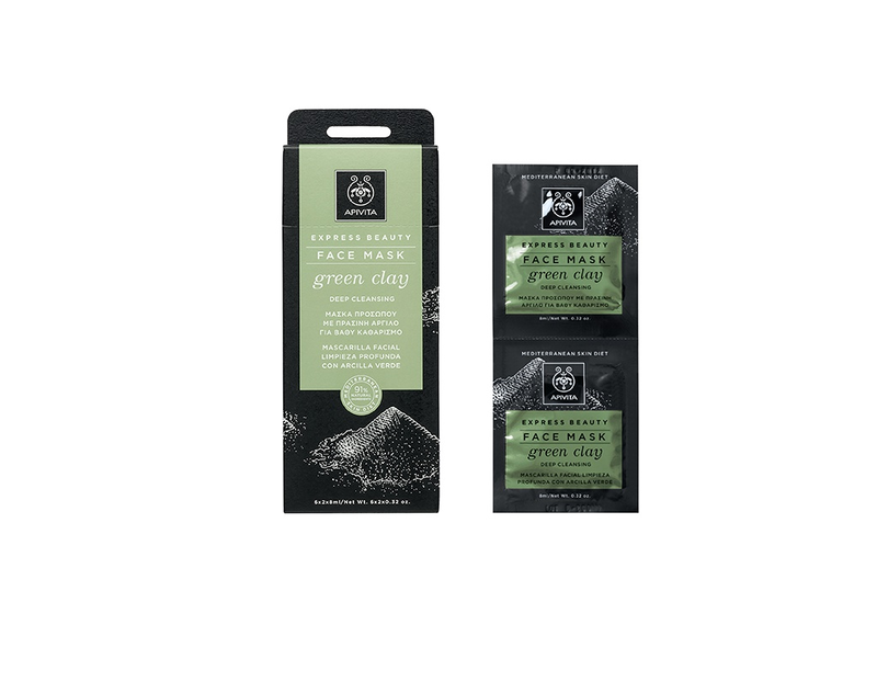 Apivita face mask green clay sachet-null
