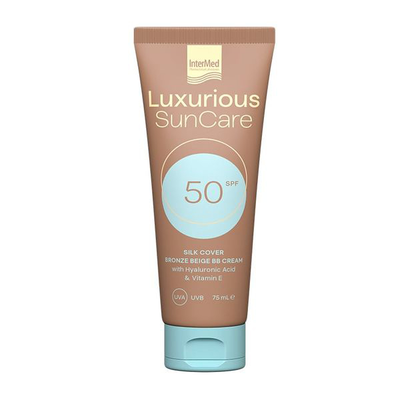 Luxurious suncare silk cover bb cream bronze beige αντηλιακή κρέμα προσώπου με χρώμα SPF50 75 ml, , medium