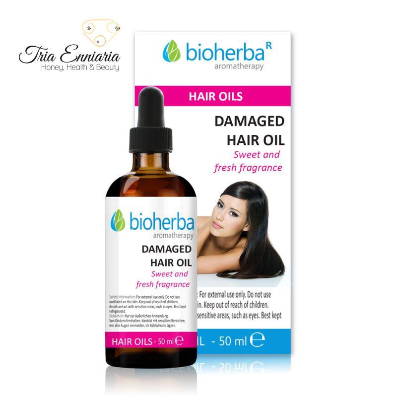 Oil for damaged hair, 50 ml, bioherba, , medium-null