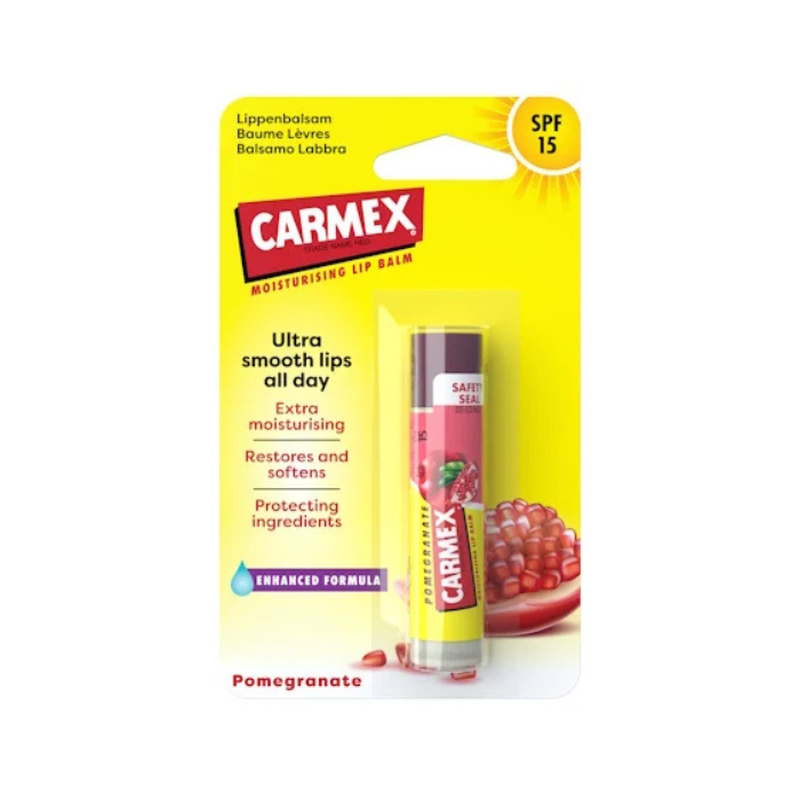 Carmex pomegranate moisturising lip balm stick SPF 15, , medium-null