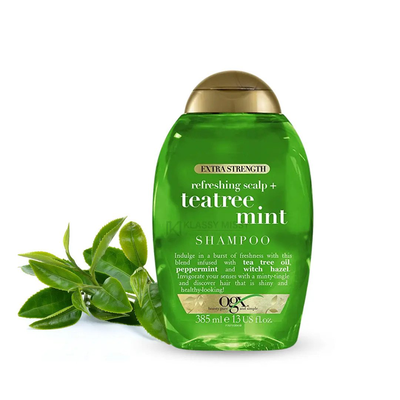 Ogx tea tree & mint shampoo 385ml, , medium
