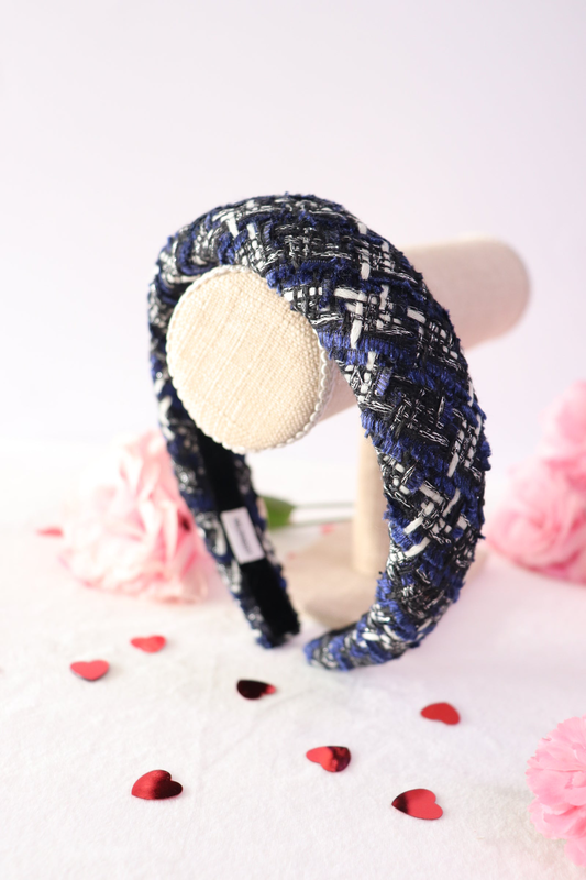 Halo tweed padded headband, , medium-null
