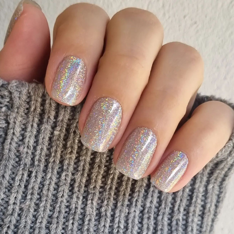 Hologram dust nail art, , medium image number null