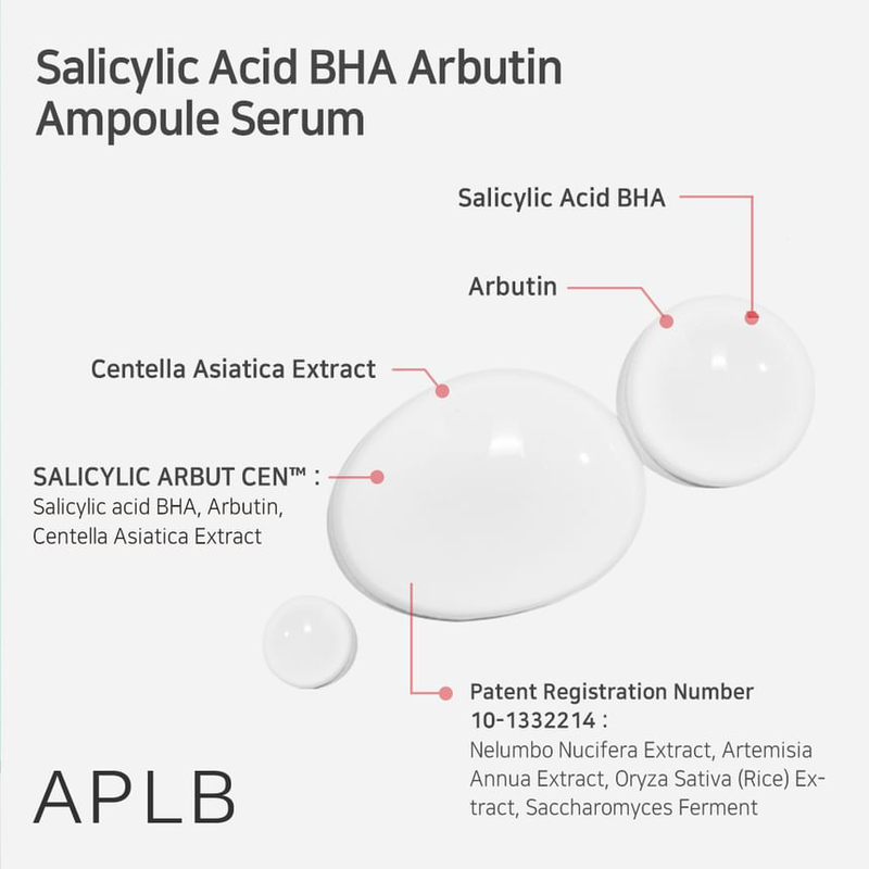 Aplb salicylic acid bha arbutin ampoule serum 40ml, , medium-null