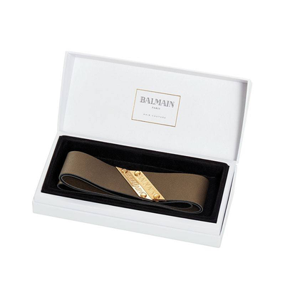 Balmain Genuine leather headband bronze