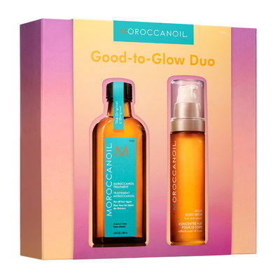 Moroccanoil good-to-glow duo original (oil treatment 100ml, night bodyserum50ml), , medium